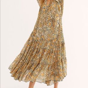 Free People Feeing Groovy Maxi Dress -Black Combo